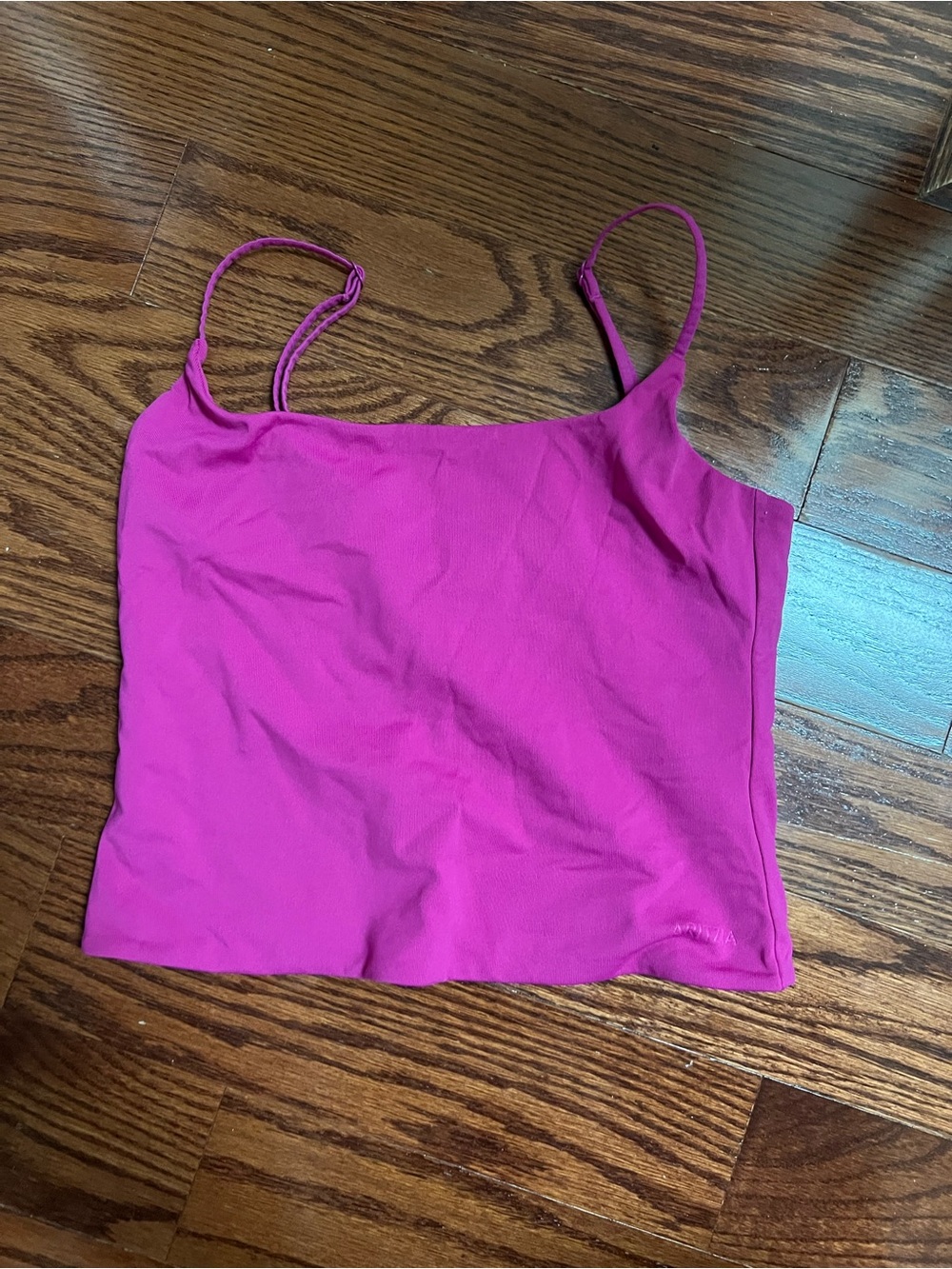 Aritzia Pink Spaghetti Strap Crop Tank